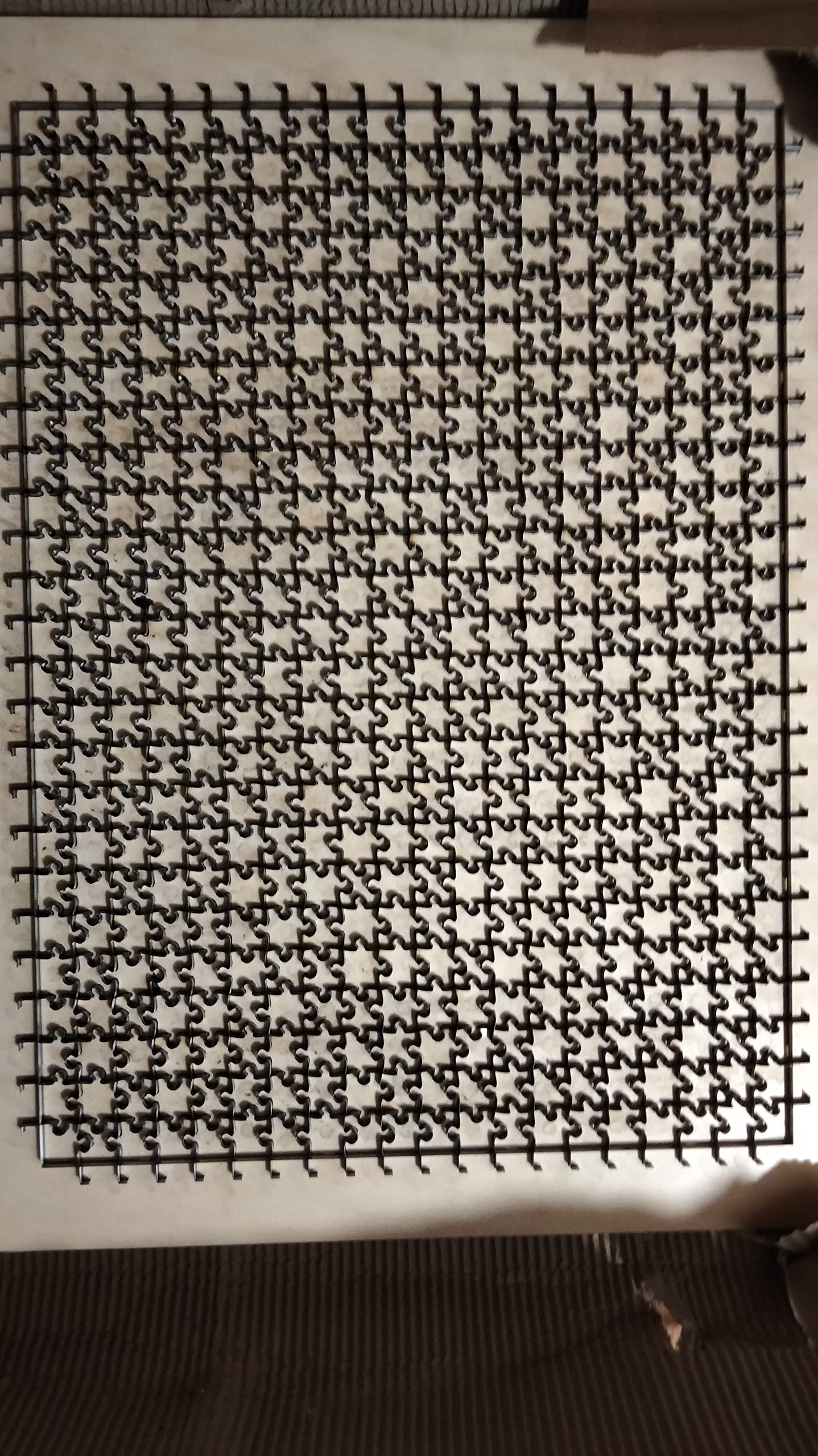 Troquel para Puzzle 58x42cm 500 Piezas - Matriz de Corte Acero para Fabricación Rompecabezas