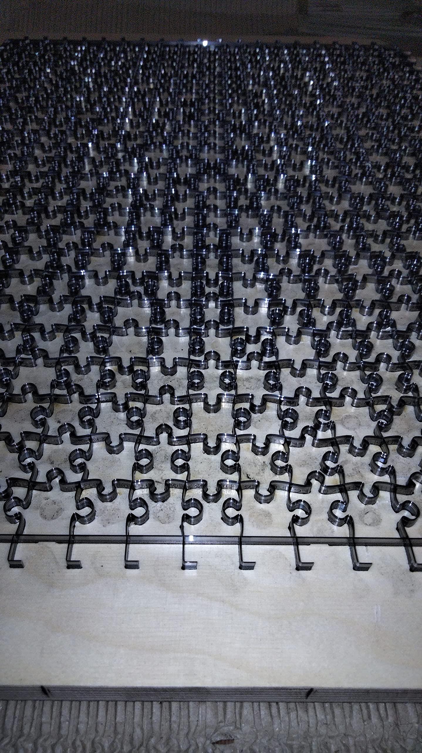 Troquel para Puzzle 58x42cm 500 Piezas - Matriz de Corte Acero para Fabricación Rompecabezas